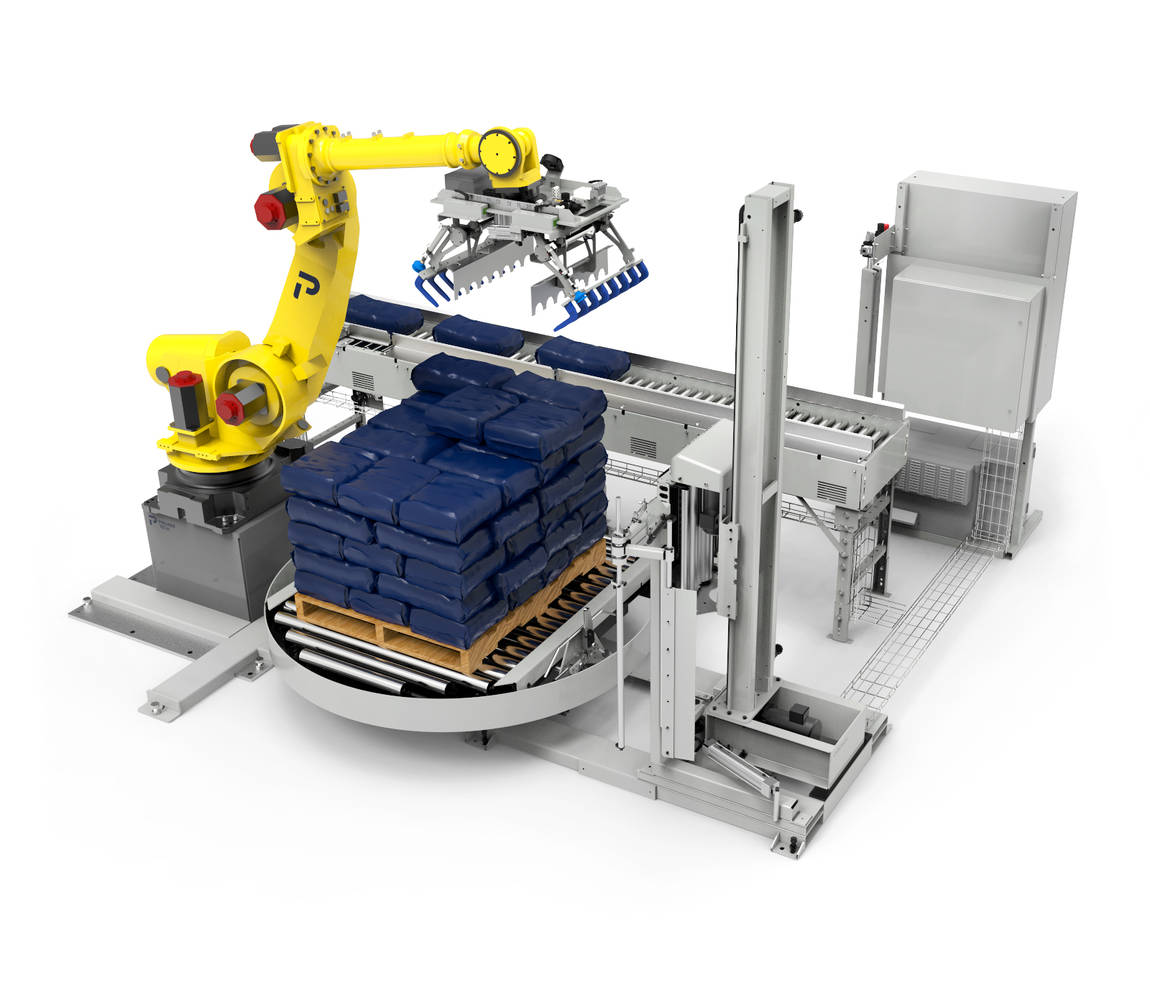 Robotic palletizing and wrapping - Premier Tech