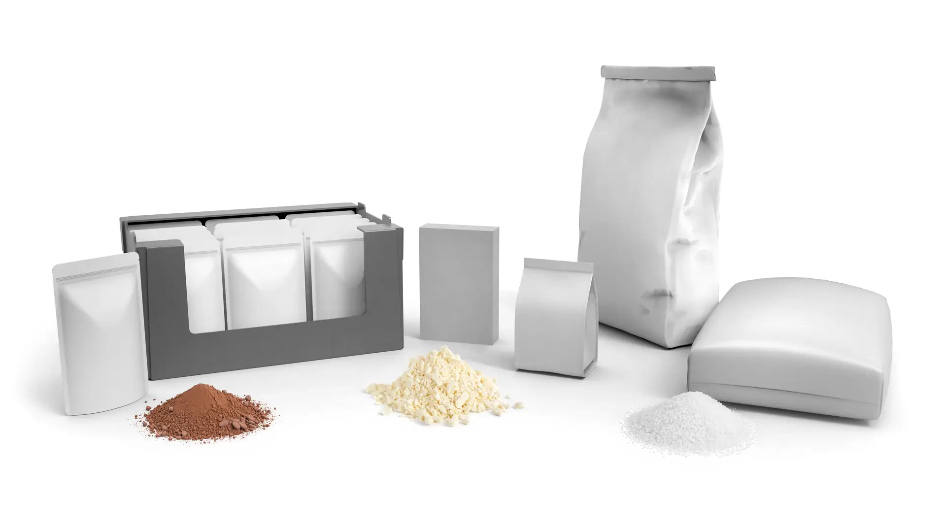 Packaging formats — stand-up pouch and boxes