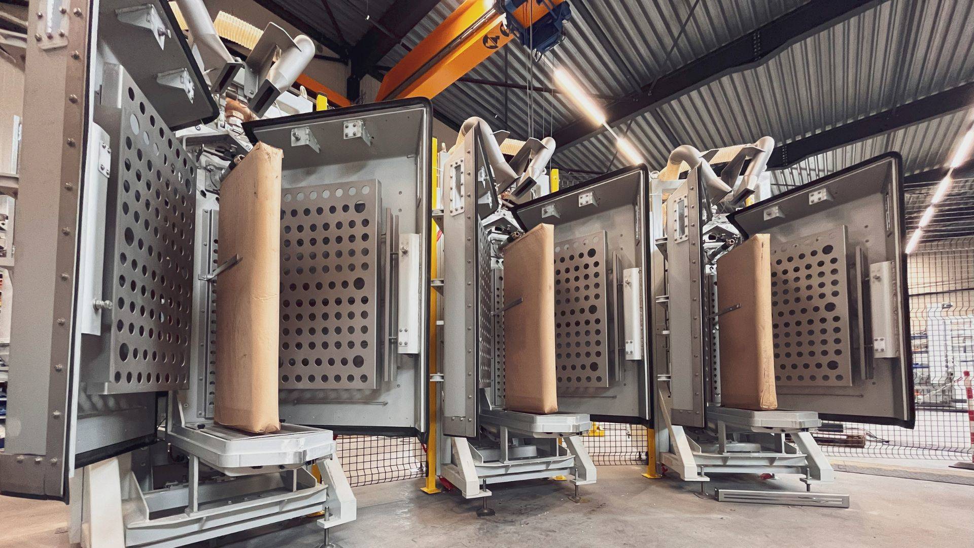 Three vacuum valve bag fillers