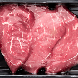 Red meat in a tray