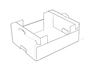 Case with ledge drawing