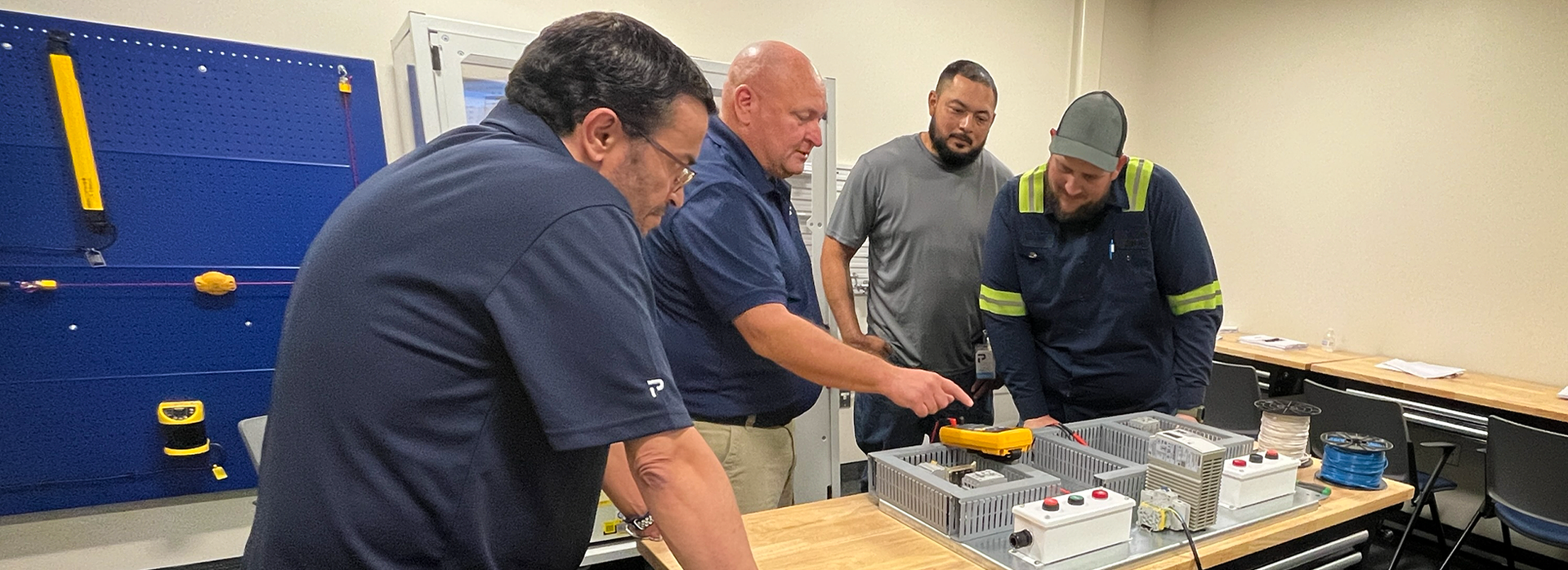 Employees being trained for Premier Tech equipment