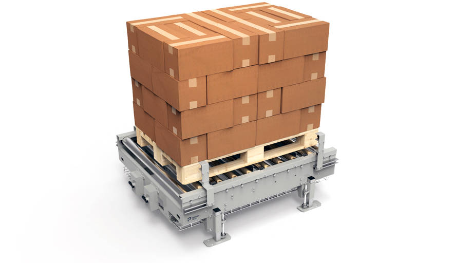 90-degree pallet transfer conveyor
