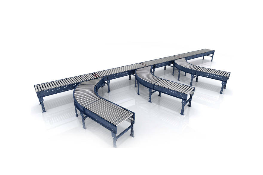 Line shaft-driven live roller conveyor