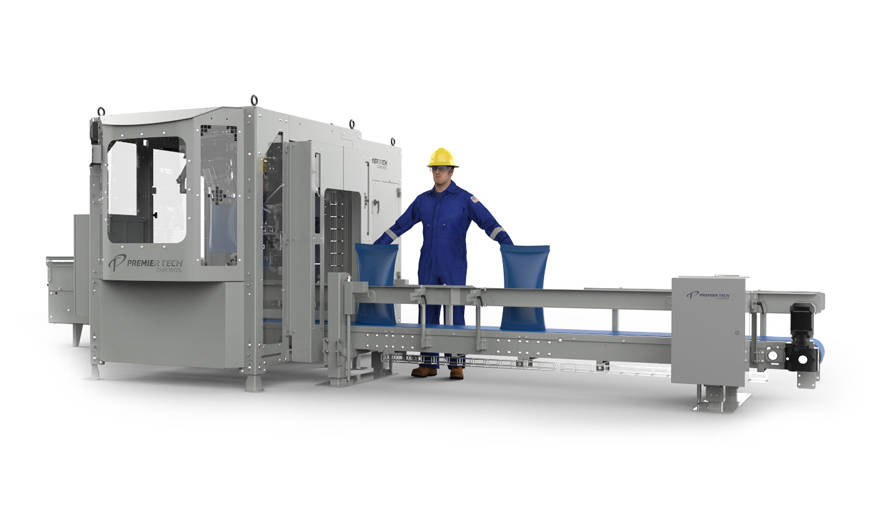 Semi-automatic bagging machine