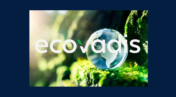 Ecovadis score press release with blue around