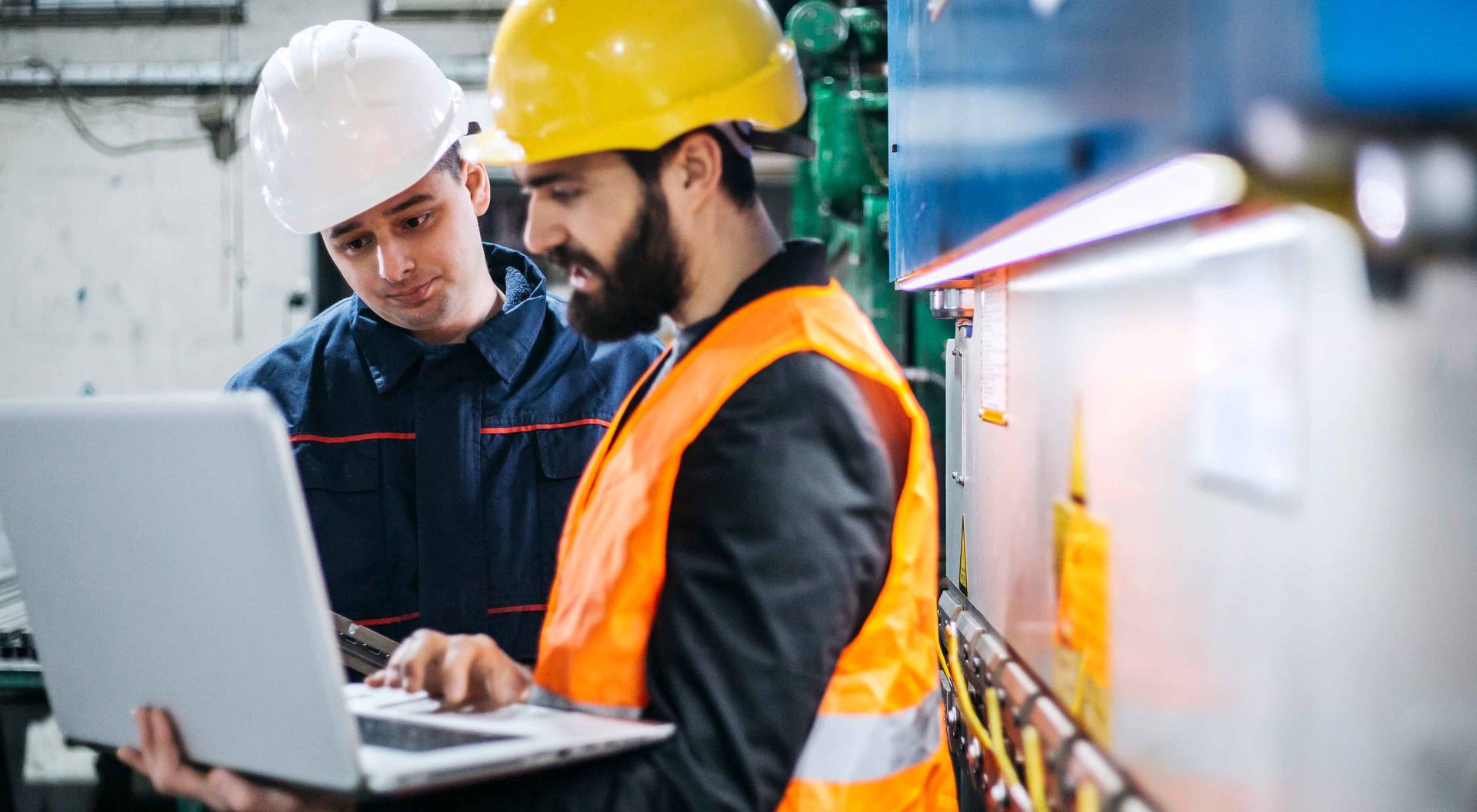 Stock image of operators in a plant
