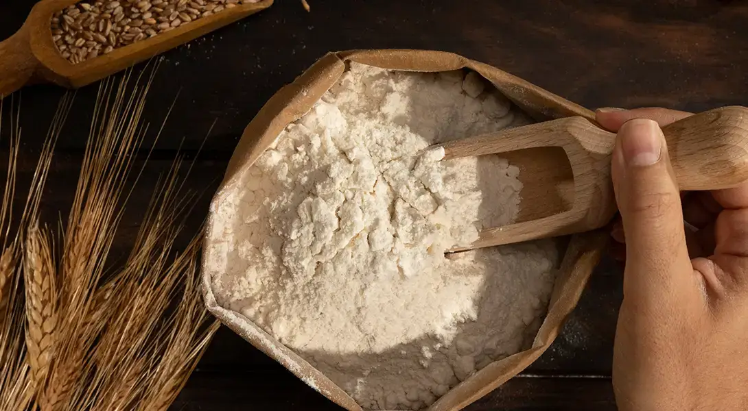 Wheat flour feature image for blog article about the OMP-2090 B