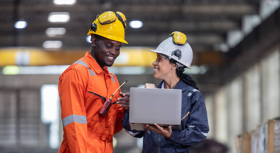 Technicians working in the field