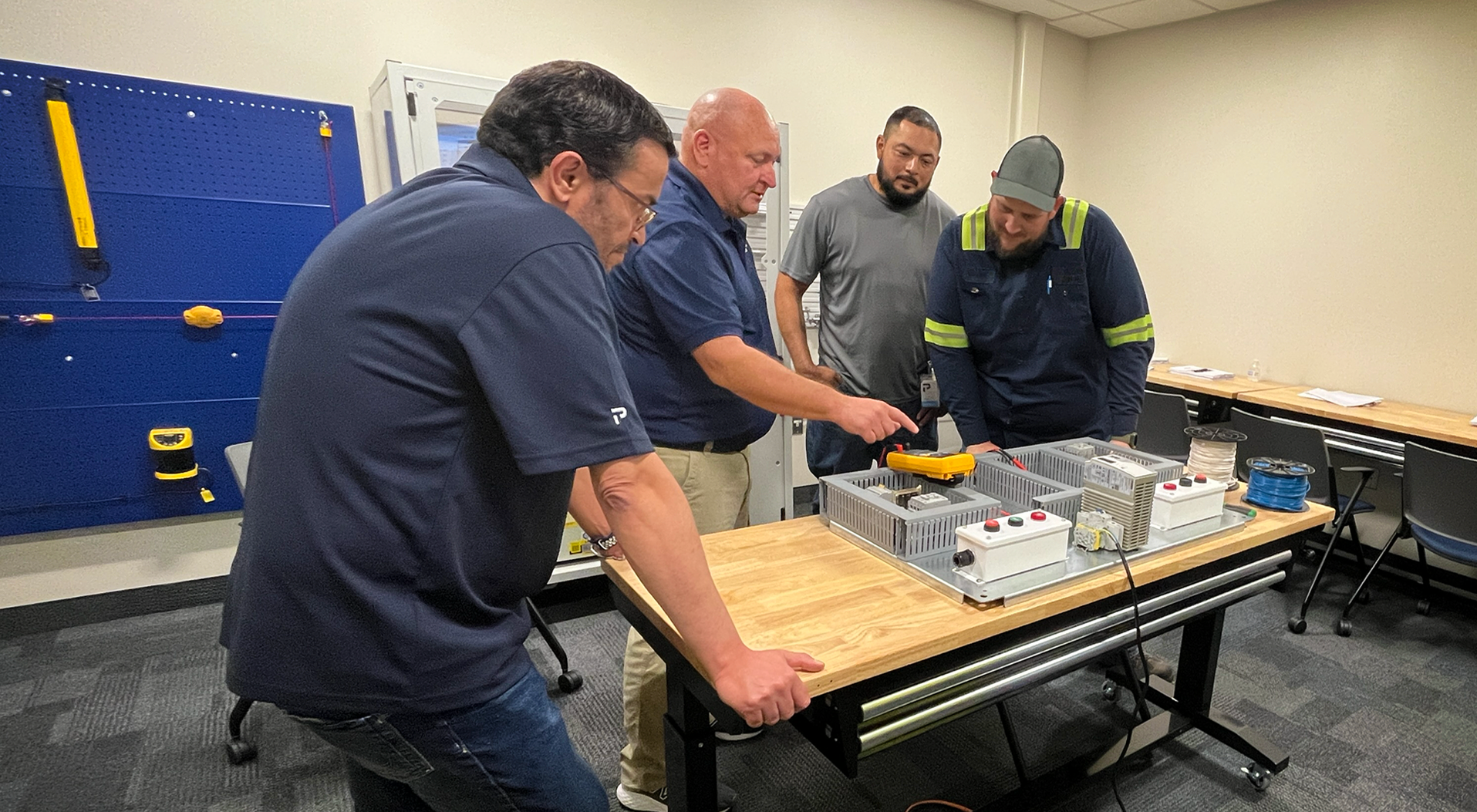 Employees being trained for Premier Tech equipment