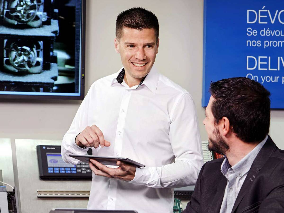 Client Solutions at Premier Tech at the help desk