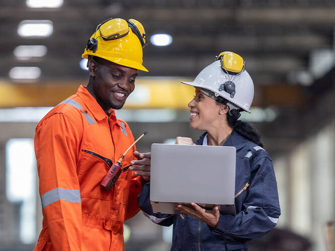Technicians working in the field
