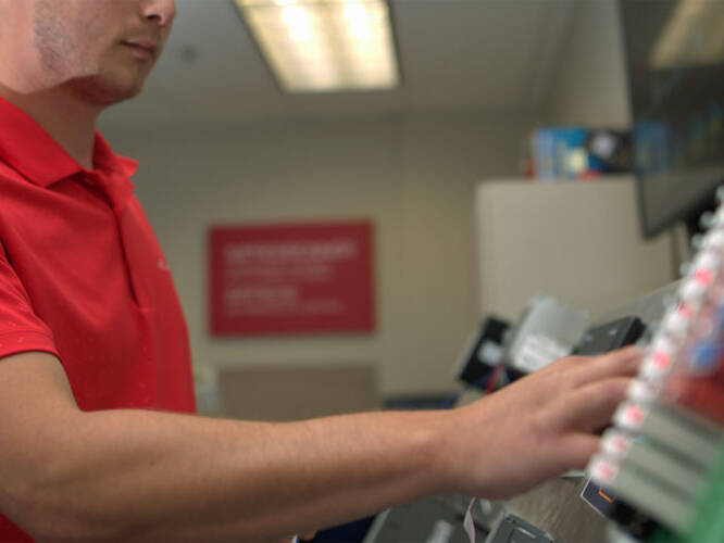 Operator working on a Premier Tech equipment