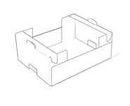 Case with ledge drawing