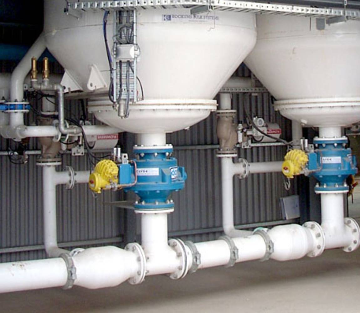Dense phase conveying system - front view