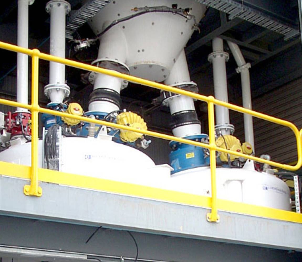 Dense phase conveying system - close-up view