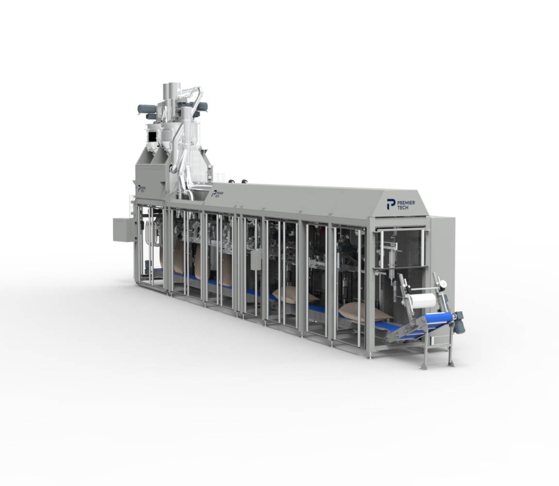3D render of the BFH bottom-up bagging machine
