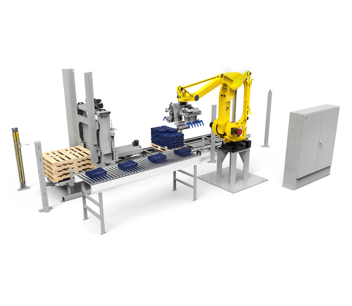 ARD depalletizer placing bags on conveyor