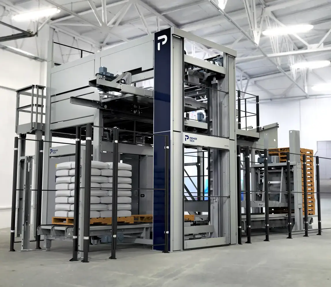 Conventional high-level automatic bag palletizer