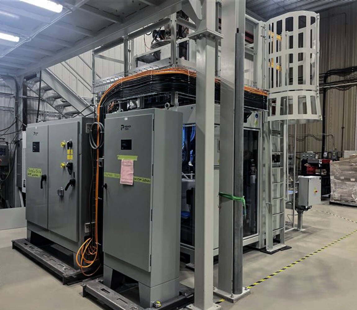 BFL open mouth bagger in a premier tech manufacturing plant