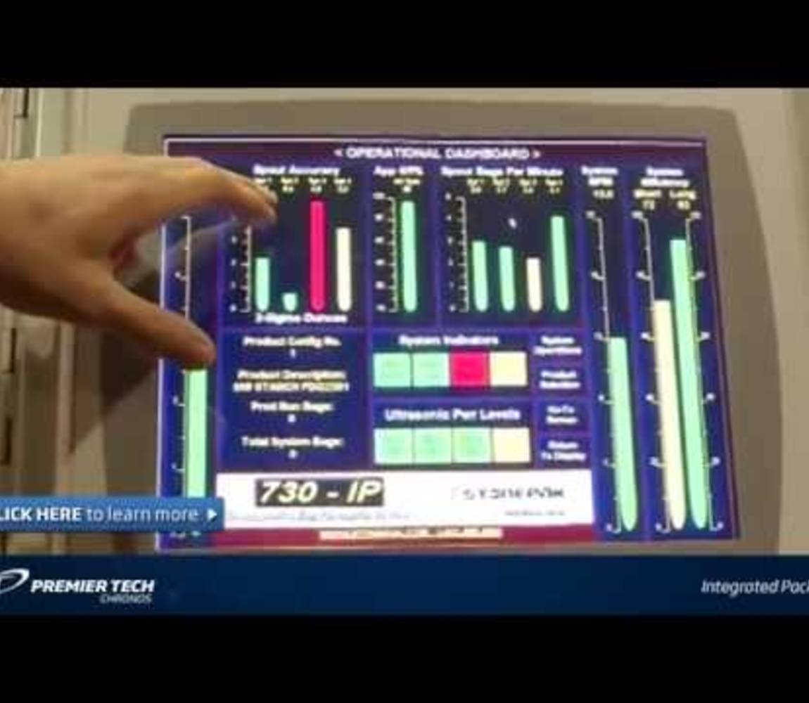 Integrated paker - valve bagging HMI