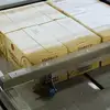 Conventional palletizer for cases - top view