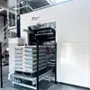 Conventional bag palletizer with a pallet load
