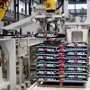  Robotic bag palletizer stacking bags on pallet