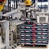  Robotic bag palletizer stacking bags on pallet