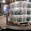 stretch wrap machine running view