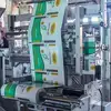 Form Fill and Seal bagger unwinds film roll
