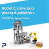 Robotic valve bag placer & palletizer Apply and Stack