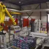 Robotic palletizer view of palletizing unit
