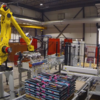 Robotic palletizer view of palletizing unit