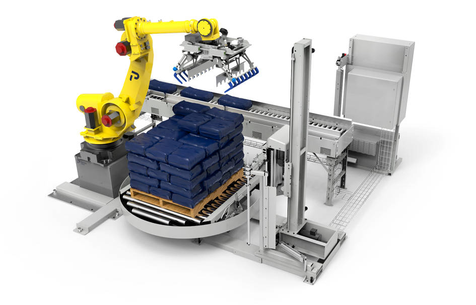 Robotic palletizer & wrapper RPW Series CAD