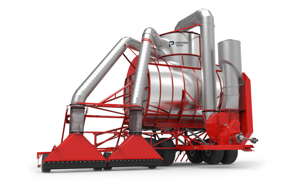 Two-head vacuum peat harvester