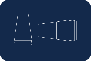 Horizontal and vertical packing pattern illustration