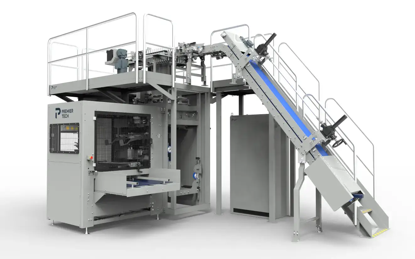 Bag in bag machine to put smaller bags into a larger one