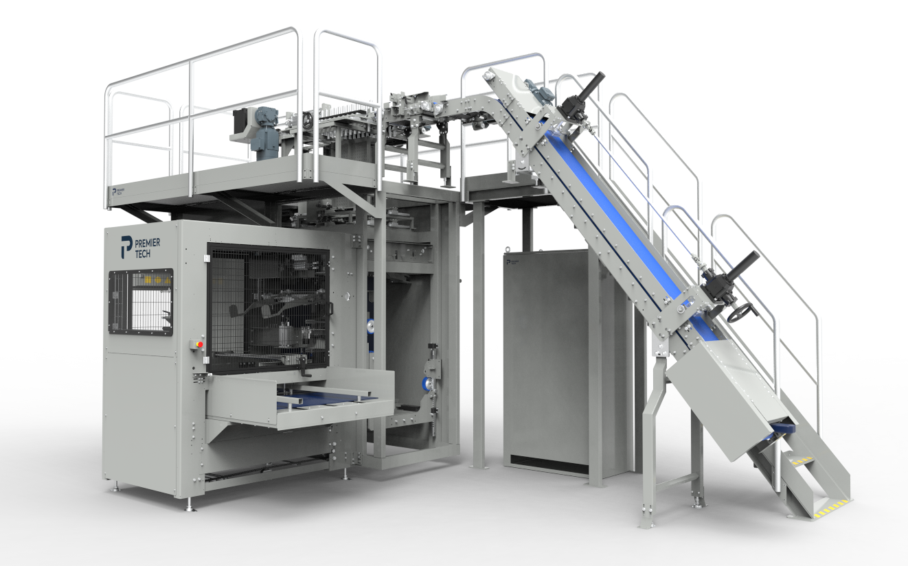 Bag in bag machine to put smaller bags into a larger one