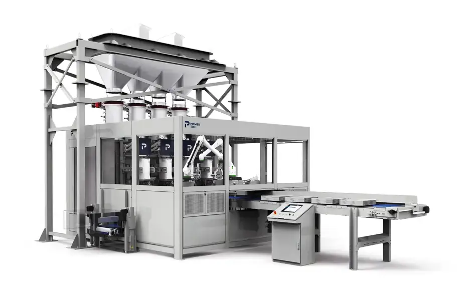 Enclosed valve bag filler