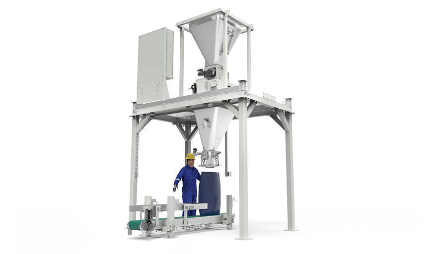 Manual bagger with nett weigher