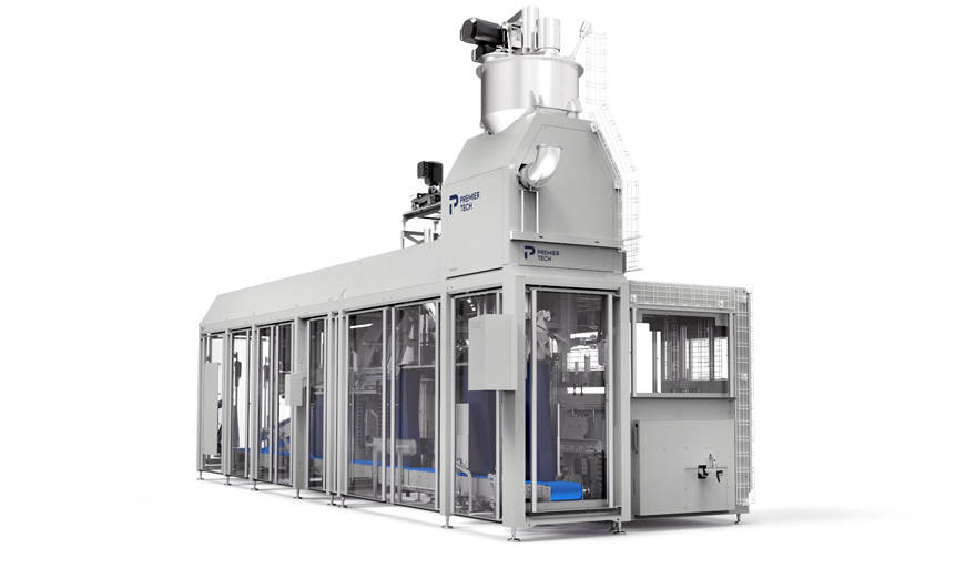 Hygienic open-mouth bottom-up filling systems