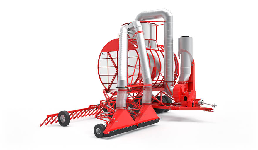 Two-head vacuum peat harvester
