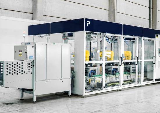 Premier Tech's robotic case packer from a different angle