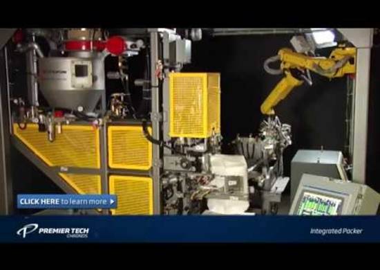Integrated packer video splash image Integrated packing machine close up