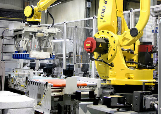 Robotic bag palletizer