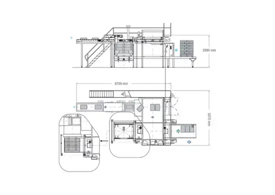 High level bag palletiser